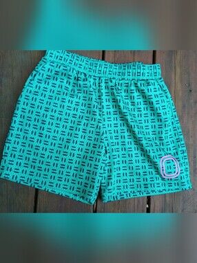 Overtime Boys Grid Rat Multicoloured Shorts Size L Youth Aqua Basketball Gym